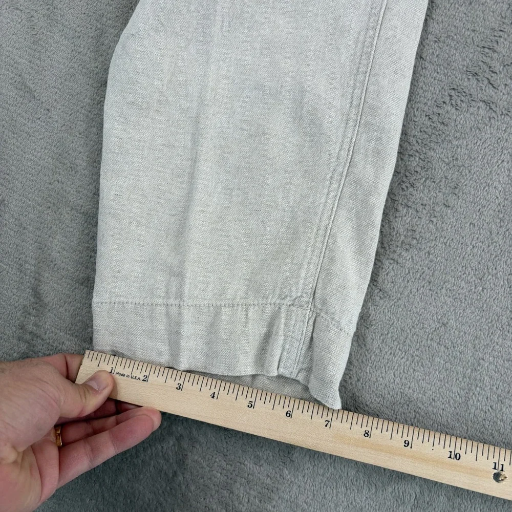 Banana Republic Slim Straight Trouser Pants in Beige Linen Blend Men‎ 36x28